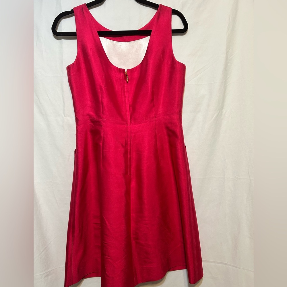 Kate Spade Jillian Pink Dress Silk Sleeveless Bow Size 8 VGUC - Picture 6 of 13